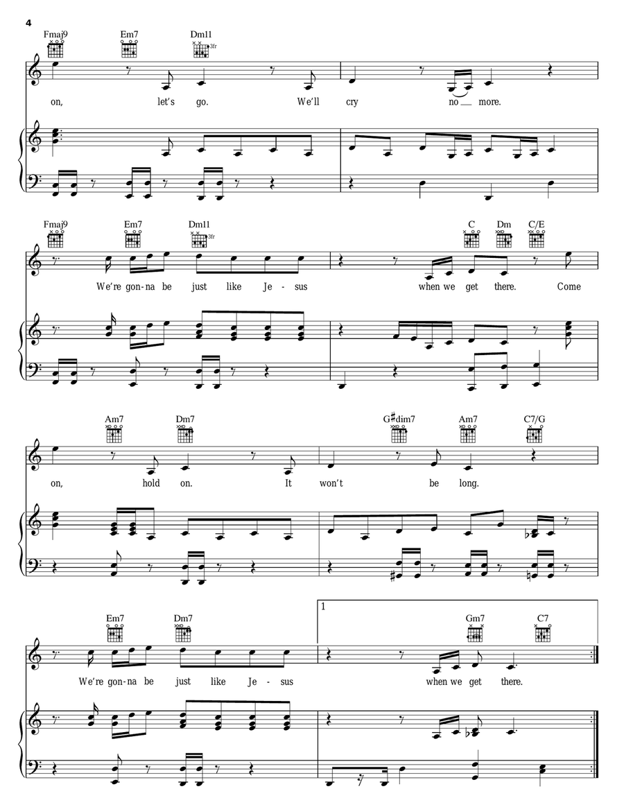 When I Get There Piano, Vocal, Guitar scores gallery preview page 4