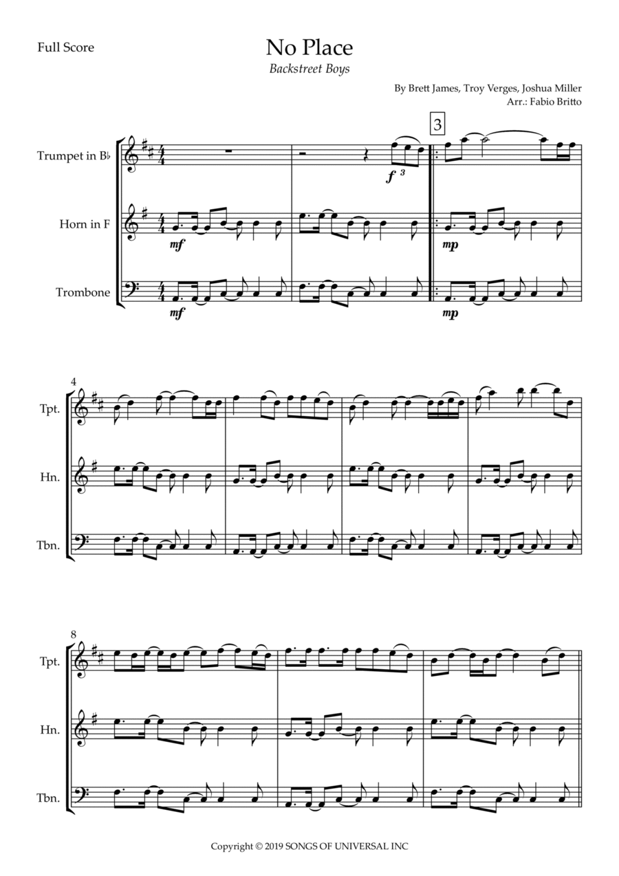 No Place Brass Ensemble scores gallery preview page 1