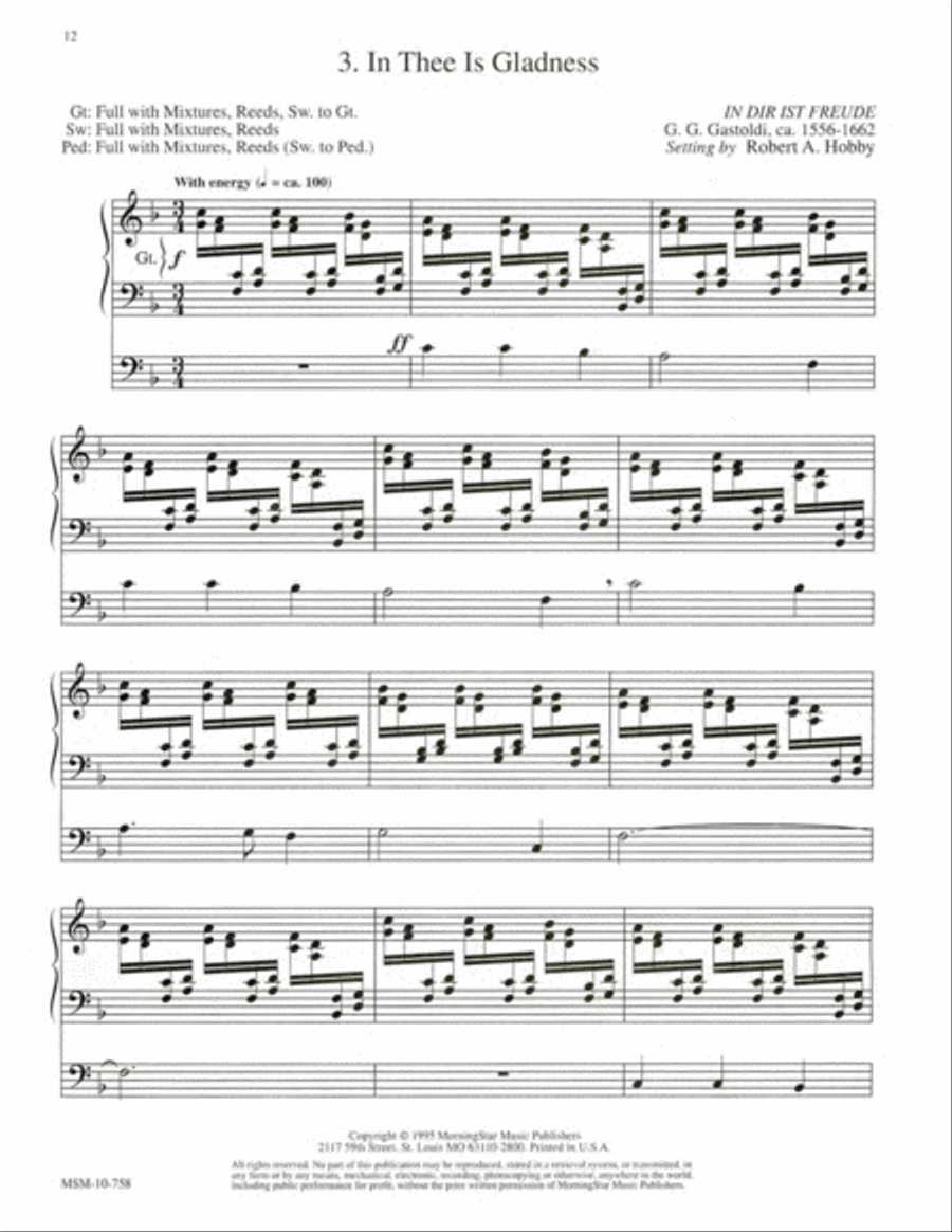 Three Hymns of Praise, Set 3 Organ scores gallery preview page 6