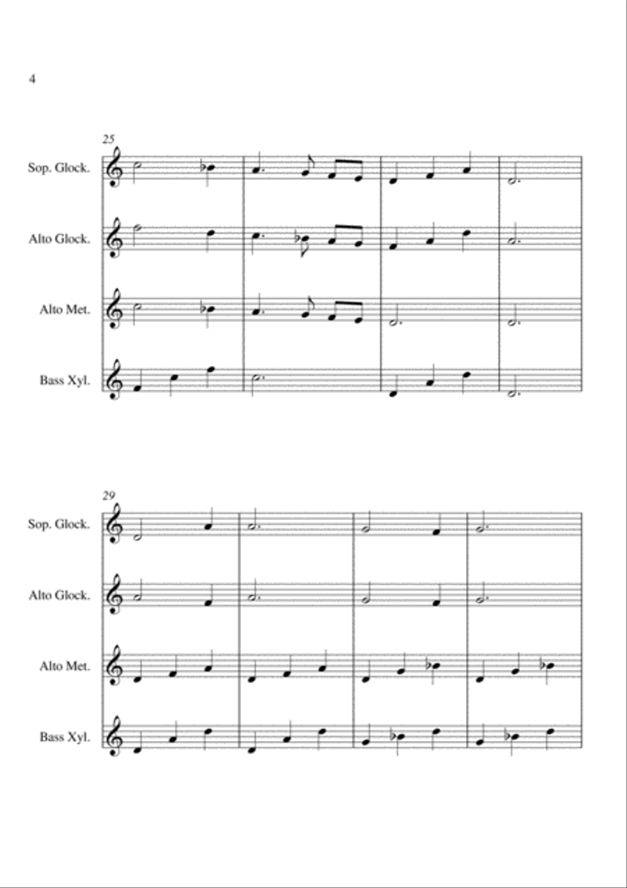 All The Pretty Little Horses - For Orff Ensemble Percussion Ensemble scores gallery preview page 4