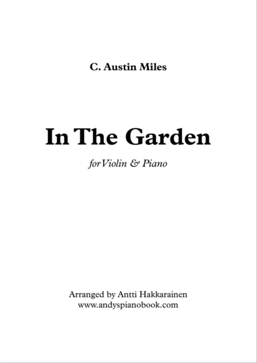 In The Garden - Violin & Piano In The Garden - Violin & Piano Violin Solo scores gallery preview page 1
