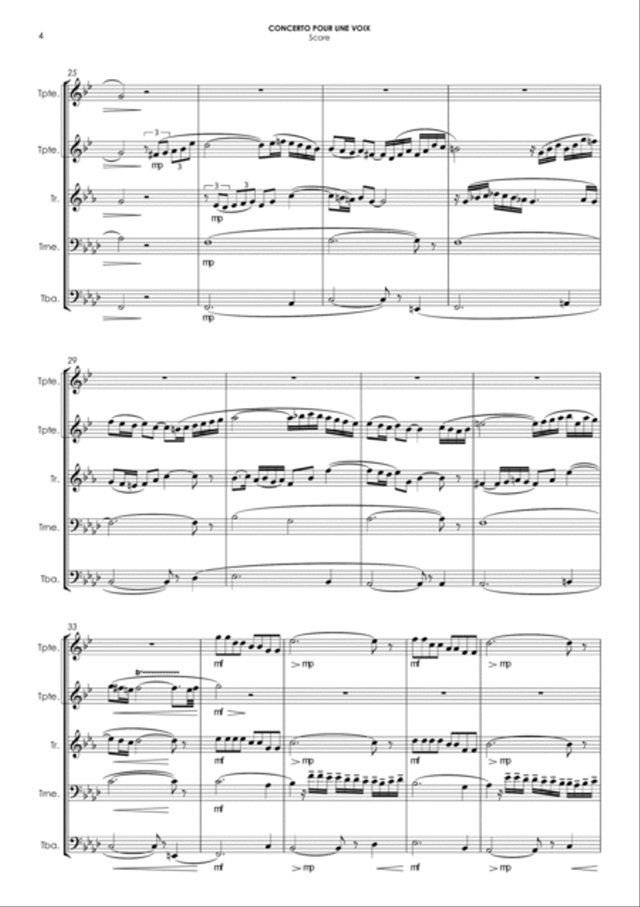 Concerto Pour Une Voix Brass Ensemble scores gallery preview page 4