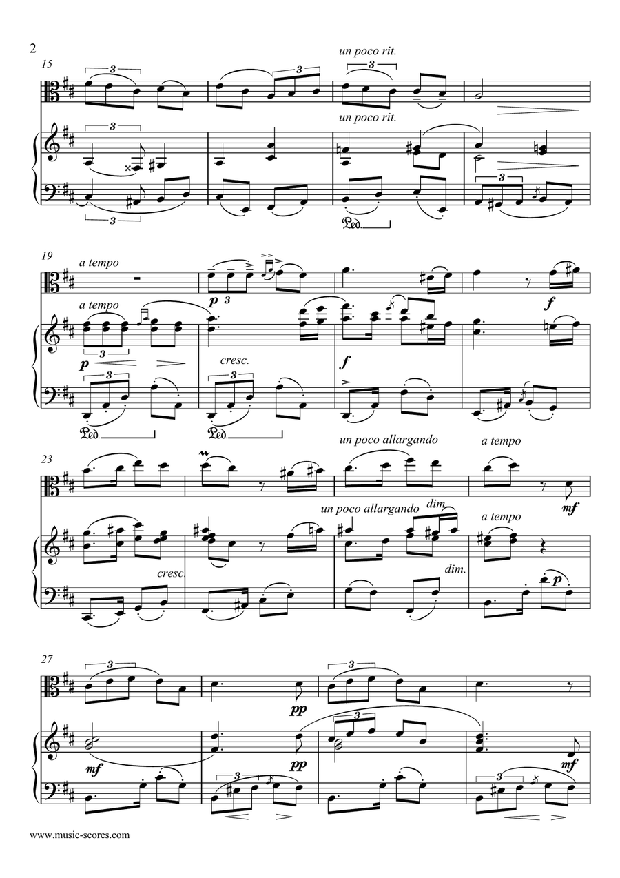 Tango - Viola and Piano Piano scores gallery preview page 2