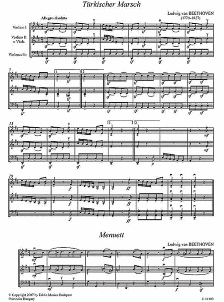 Classical Trio Music for Beginners (First Position) String Trio scores gallery preview page 3