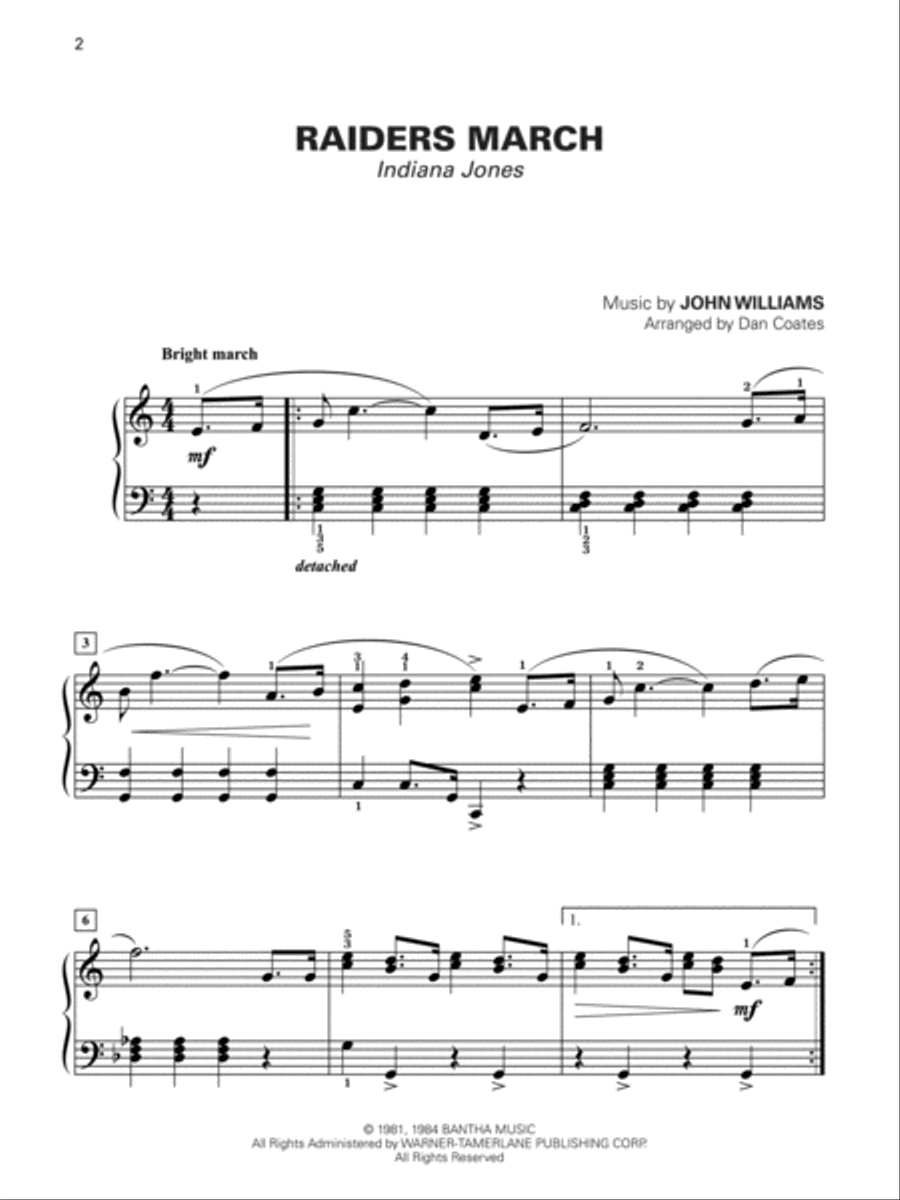 Dan Coates Popular Piano Library -- At the Movies, Book 2 Piano Solo scores gallery preview page 7