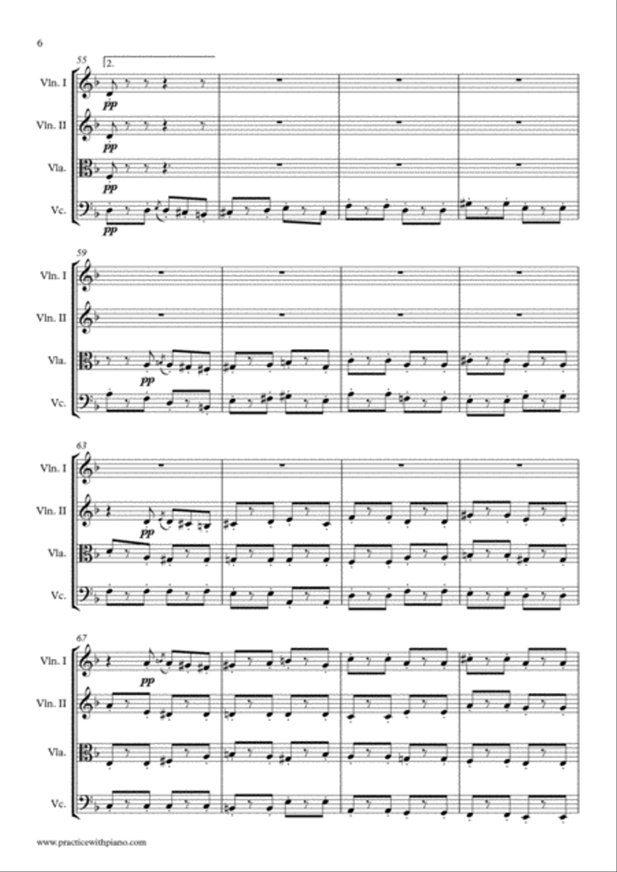 Funeral March For A Marionette, for string quartet, 