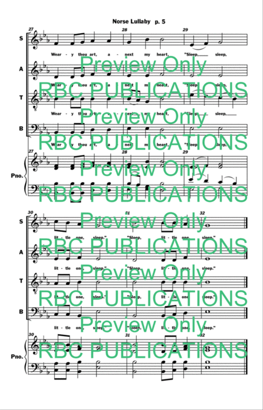 Norse Lullaby Norse Lullaby 4-Part scores gallery preview page 8