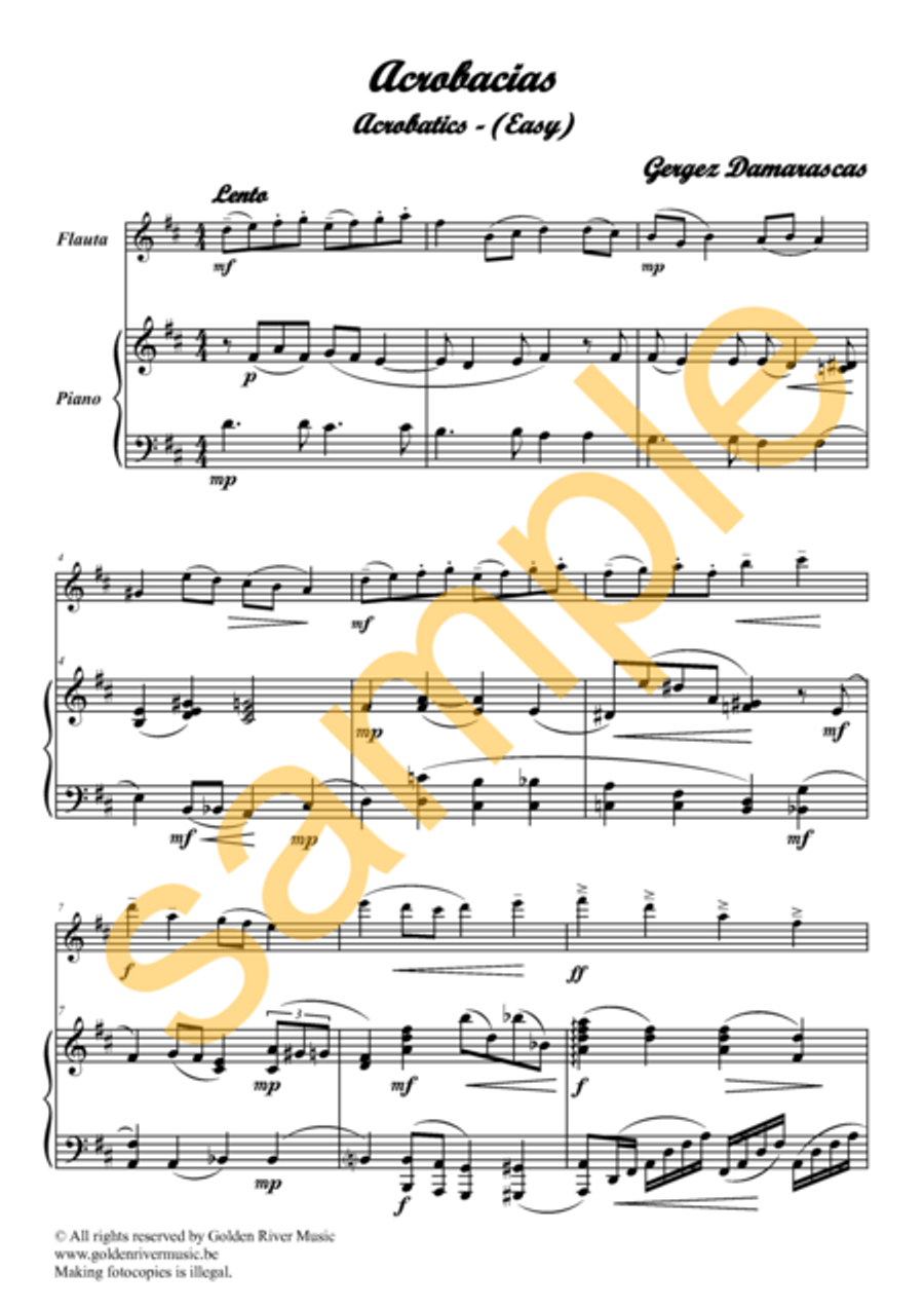 Acrobacias / Acrobatics for flute Flute Solo scores gallery preview page 2