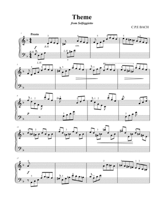 Book cover for C.P.E Bach - Solfeggietto for piano solo