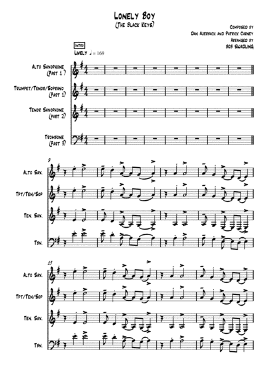 Lonely Boy Small Ensemble scores gallery preview page 2