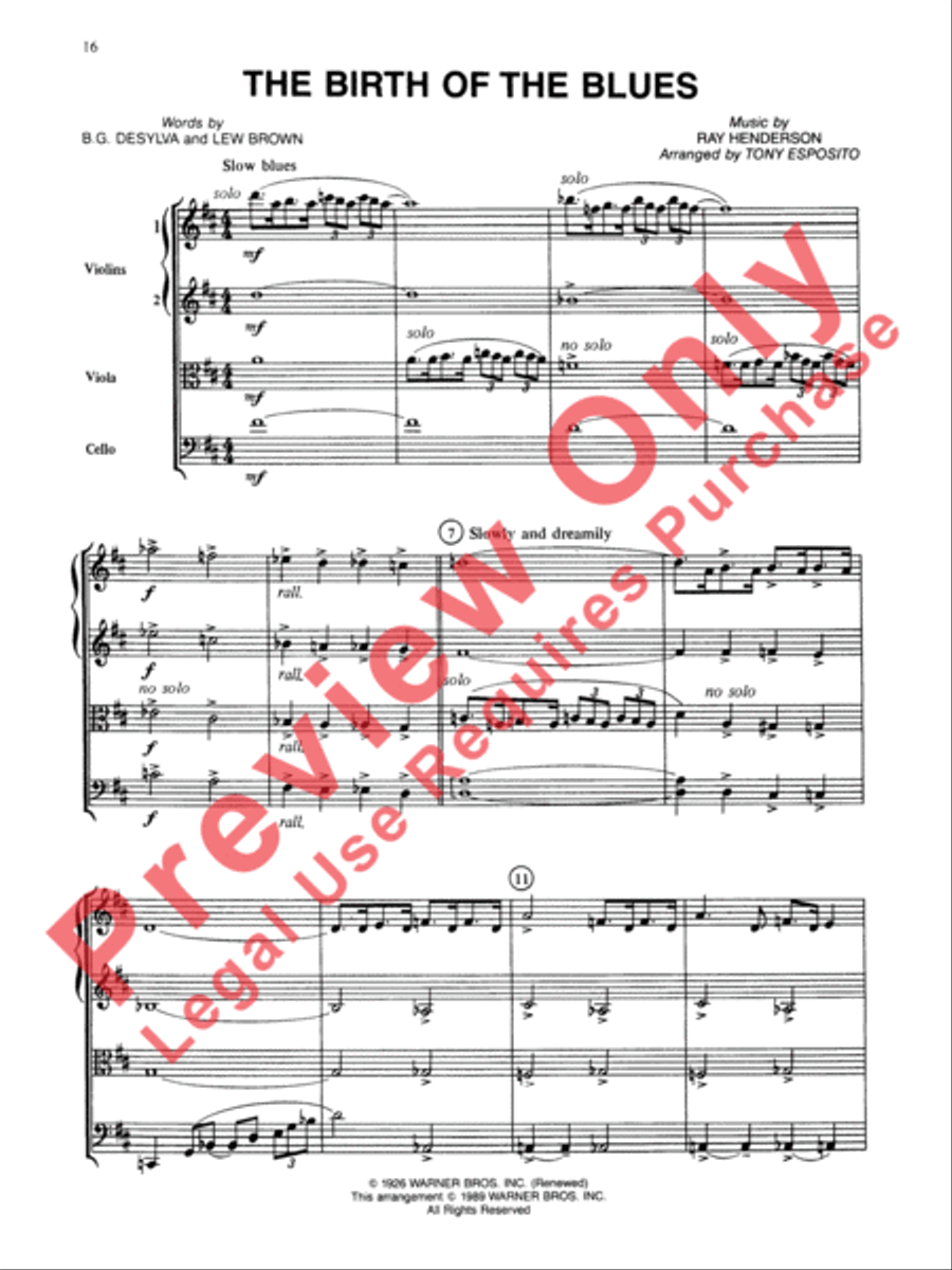 Jazz Classics String Quartet scores gallery preview page 17