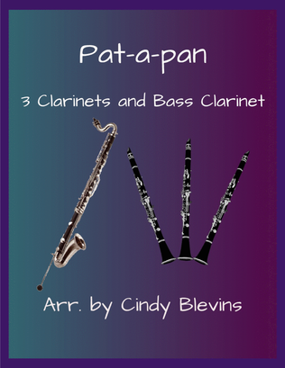 Book cover for Pat-a-pan, for Three Clarinets and Bass Clarinet