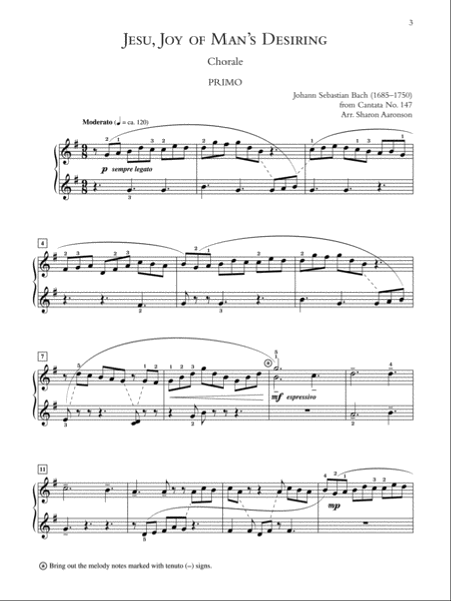 Treasured Bach Melodies for Piano Duet Small Ensemble scores gallery preview page 4