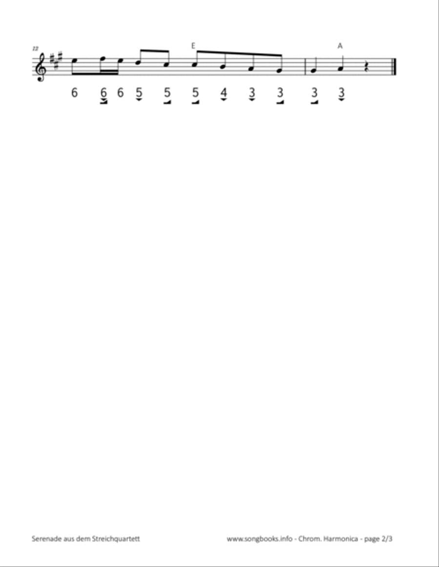 Serenade aus dem Streichquartett (Joseph Haydn) String Quartet scores gallery preview page 2