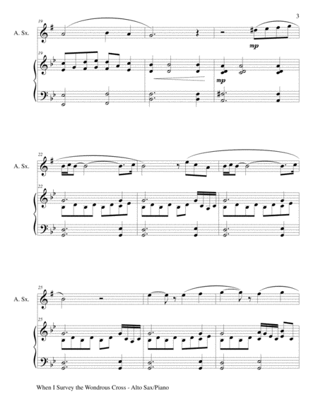 HYMNS of THE CROSS, Set 1 & 2 (Duets - Alto Sax and Piano with Parts) image number null
