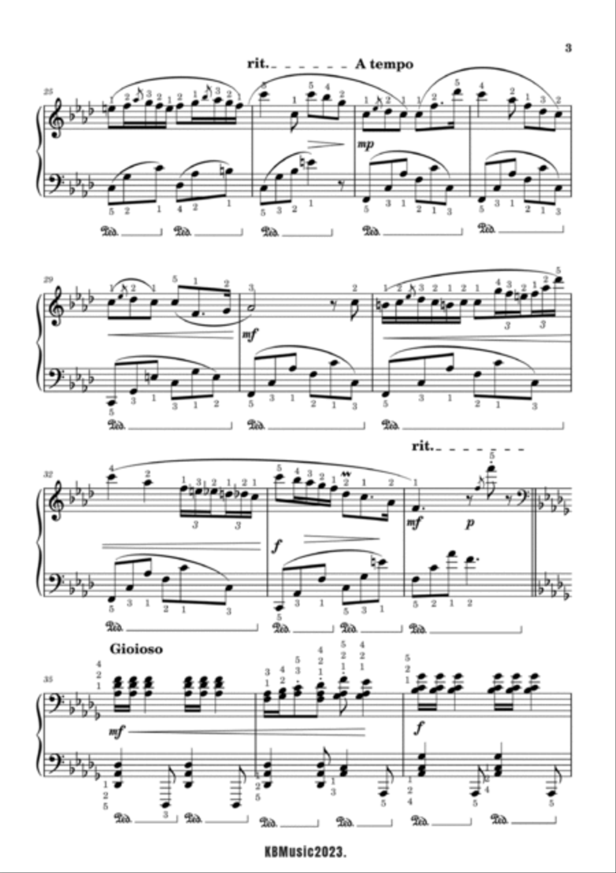 Nocturne in F Minor - In the Style of Frederic Chopin Part scores gallery preview page 5