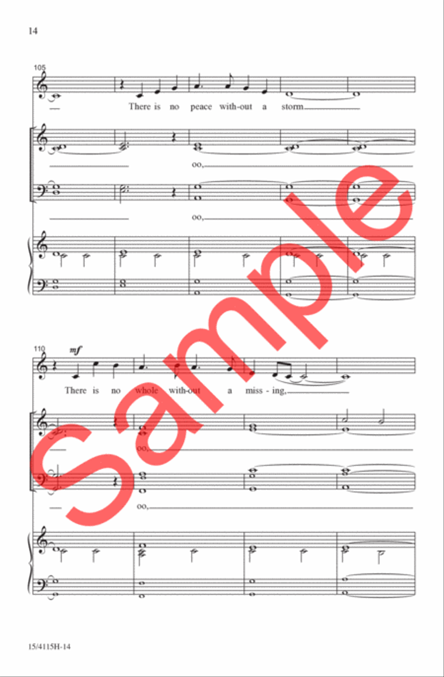 Let Me Believe Let Me Believe 4-Part scores gallery preview page 14
