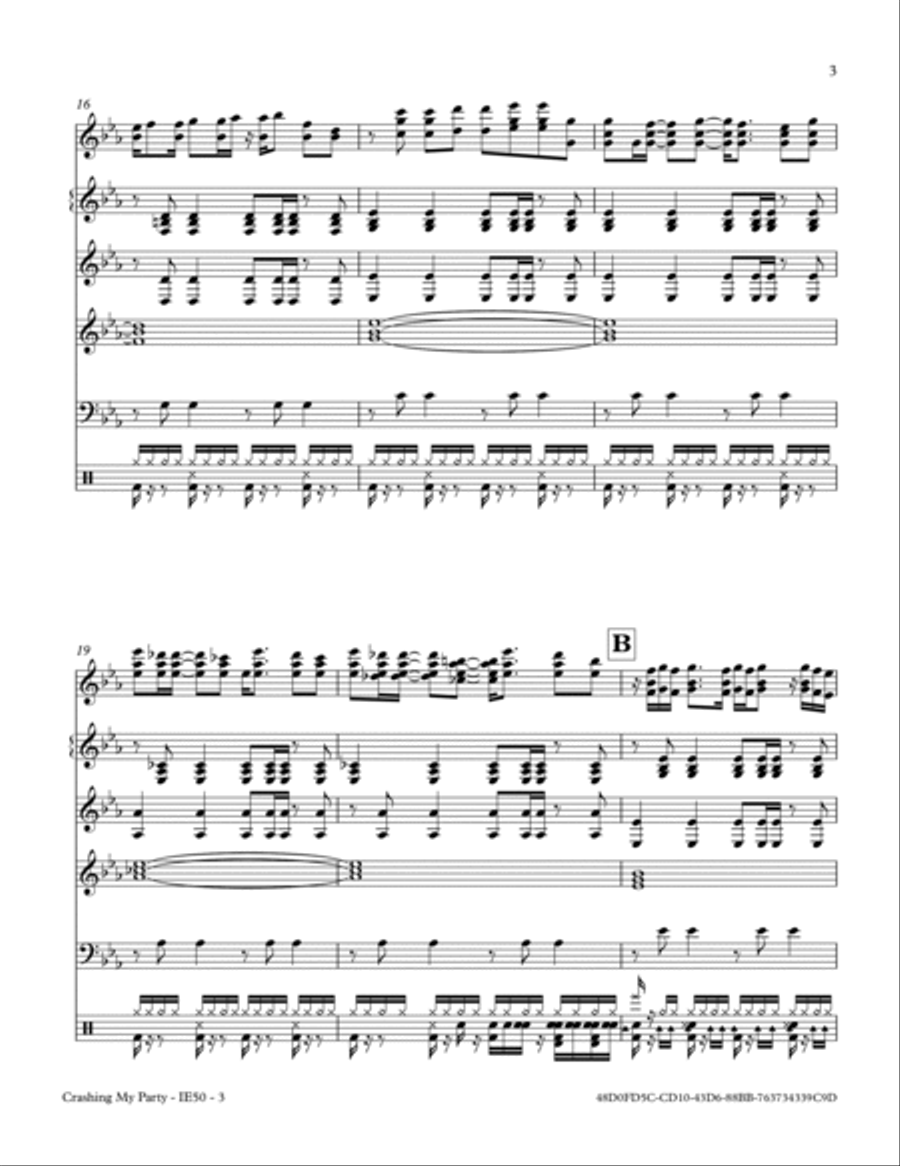 Crashing My Party Small Ensemble scores gallery preview page 3