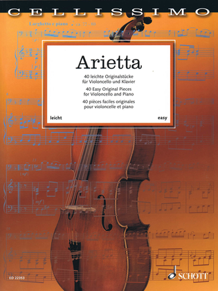 Book cover for Arietta – 40 Easy Original Pieces for Cello and Piano