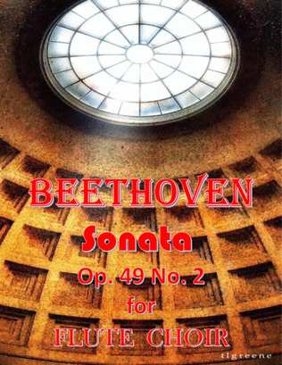 Book cover for Beethoven: Sonata Op. 49 No. 2 for Flute Choir