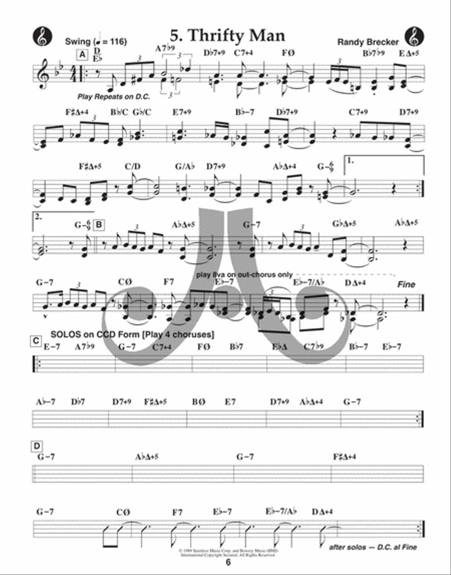 Volume 126 - Randy Brecker Voice scores gallery preview page 8