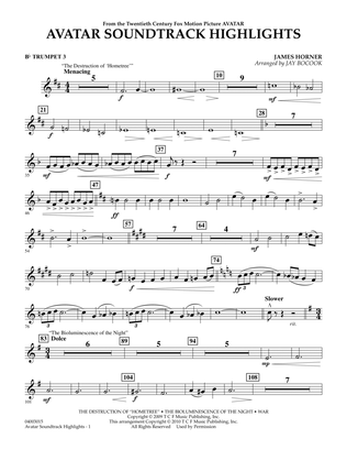 Avatar Soundtrack Highlights - Bb Trumpet 3