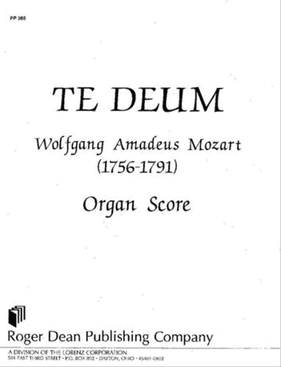 Te Deum - Organ Score