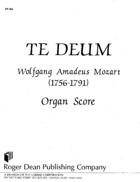Te Deum - Organ Score
