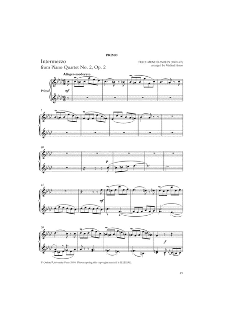 Piano Duets: Romantic Composers Piano Duet scores gallery preview page 7