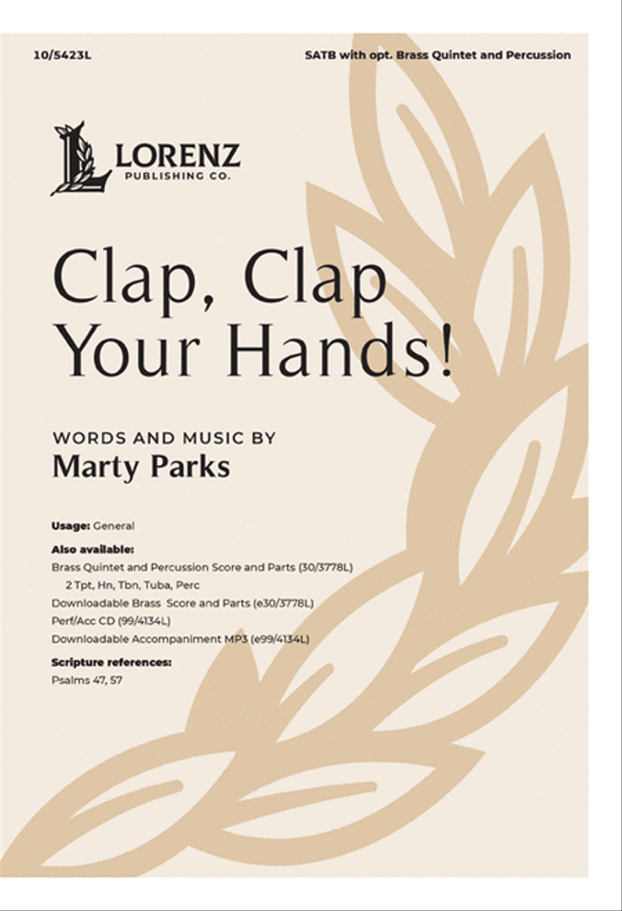 Clap, Clap Your Hands! - Performance/Accompaniment CD Choir scores gallery preview page 1