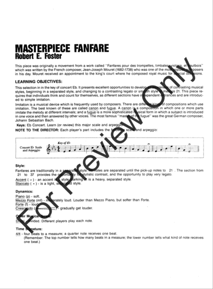 Masterpiece Fanfare (Score) Concert Band scores gallery preview page 3