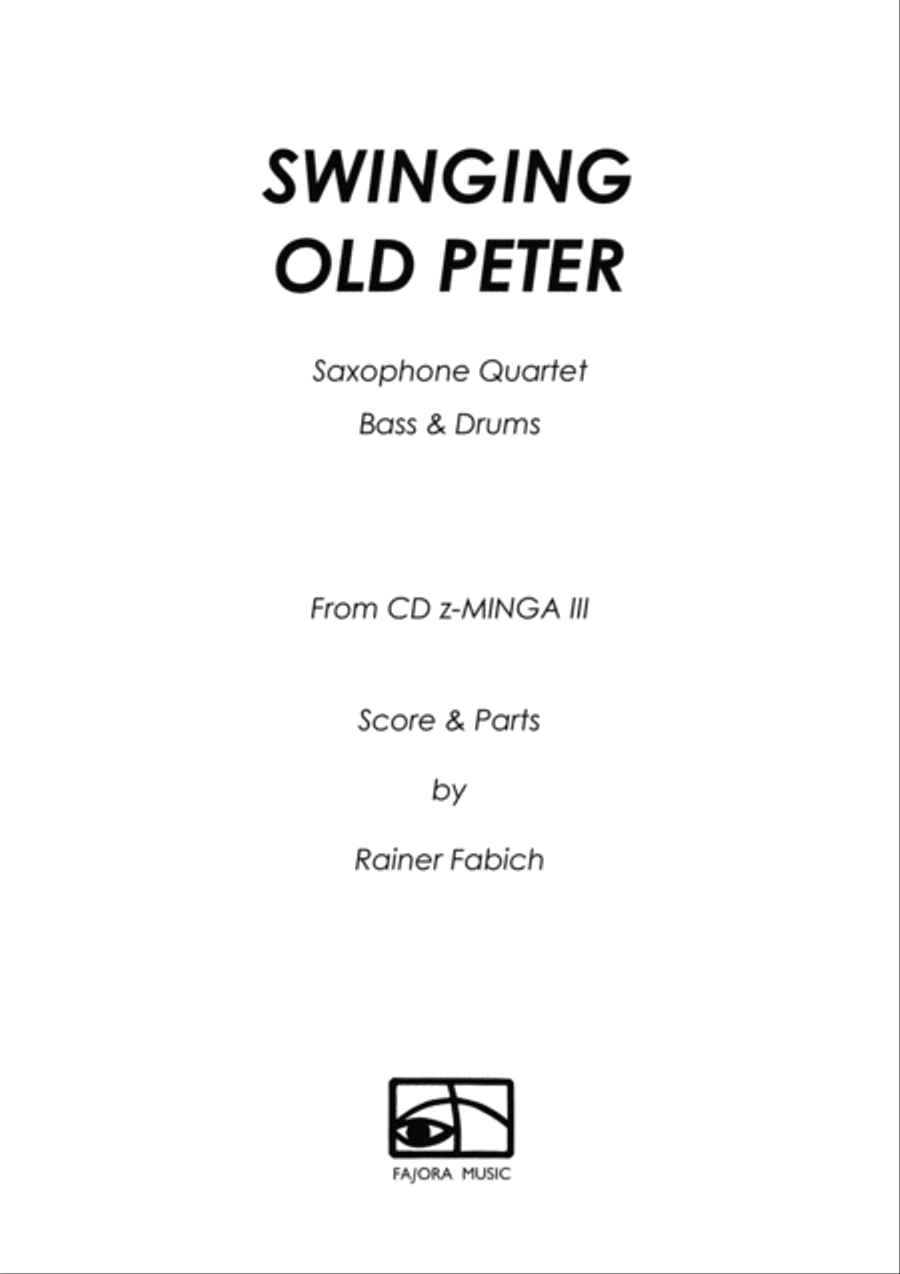 SWINGING OLD PETER for Saxophone Quartet Jazz Ensemble scores gallery preview page 2
