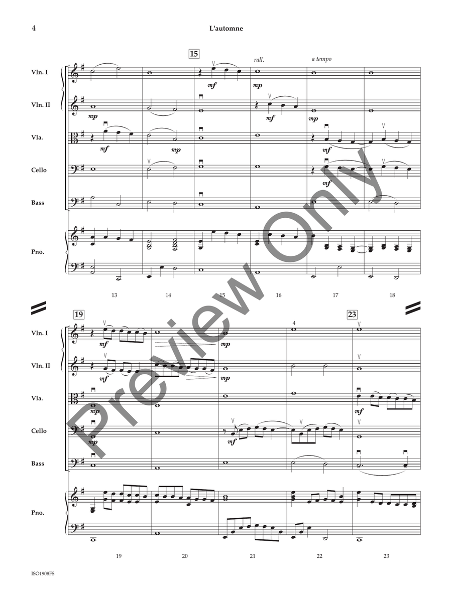 L'automne (Score) String Orchestra scores gallery preview page 3