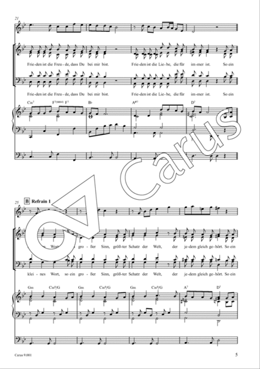 Friedenslied 4-Part scores gallery preview page 6