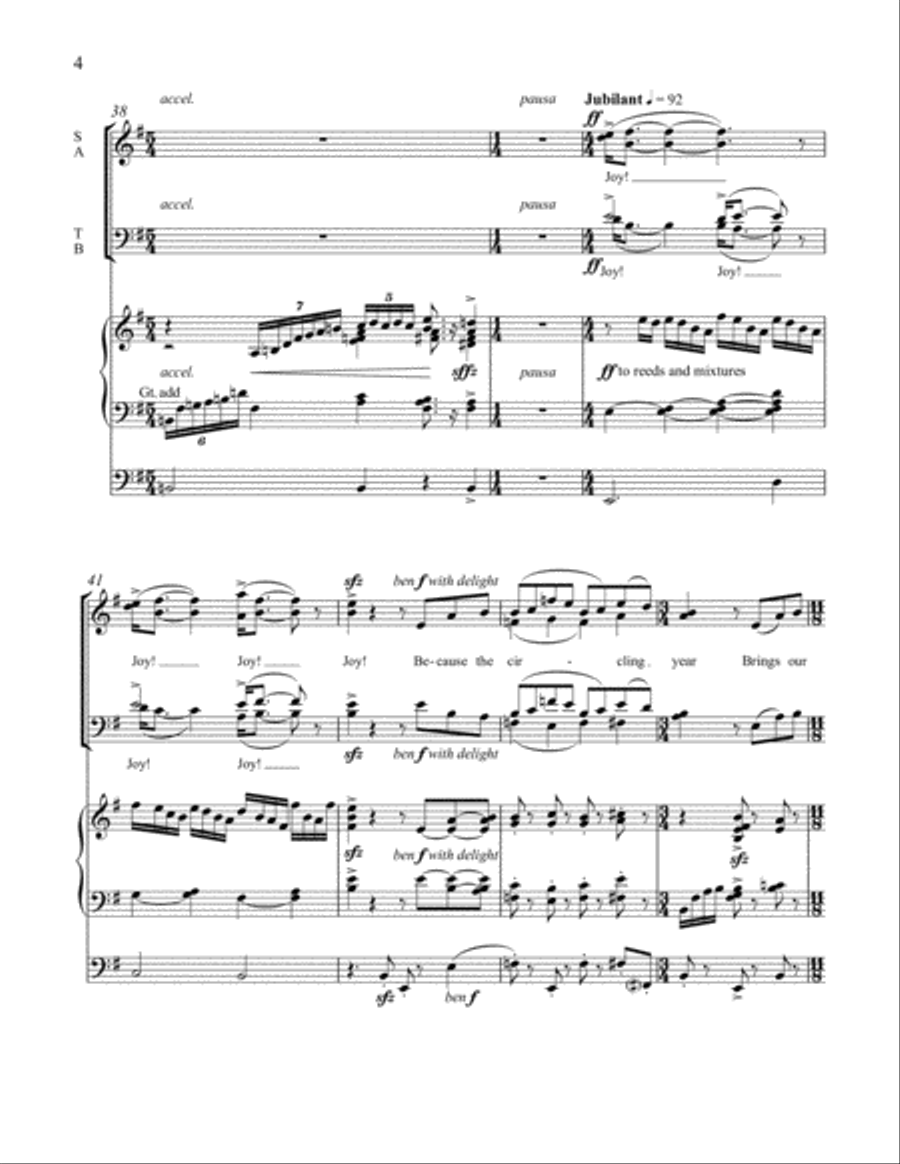 Joy! Because the Circling Year 4-Part scores gallery preview page 5