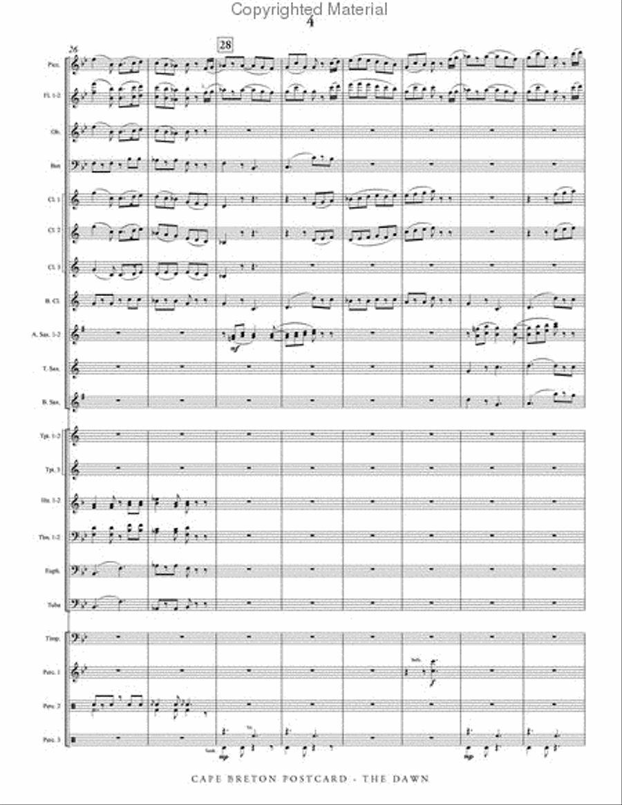 Cape Breton Postcard Concert Band scores gallery preview page 5