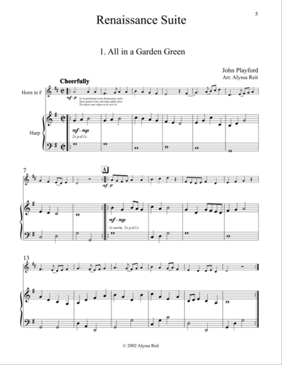 Renaissance Suite Renaissance Suite Horn scores gallery preview page 5