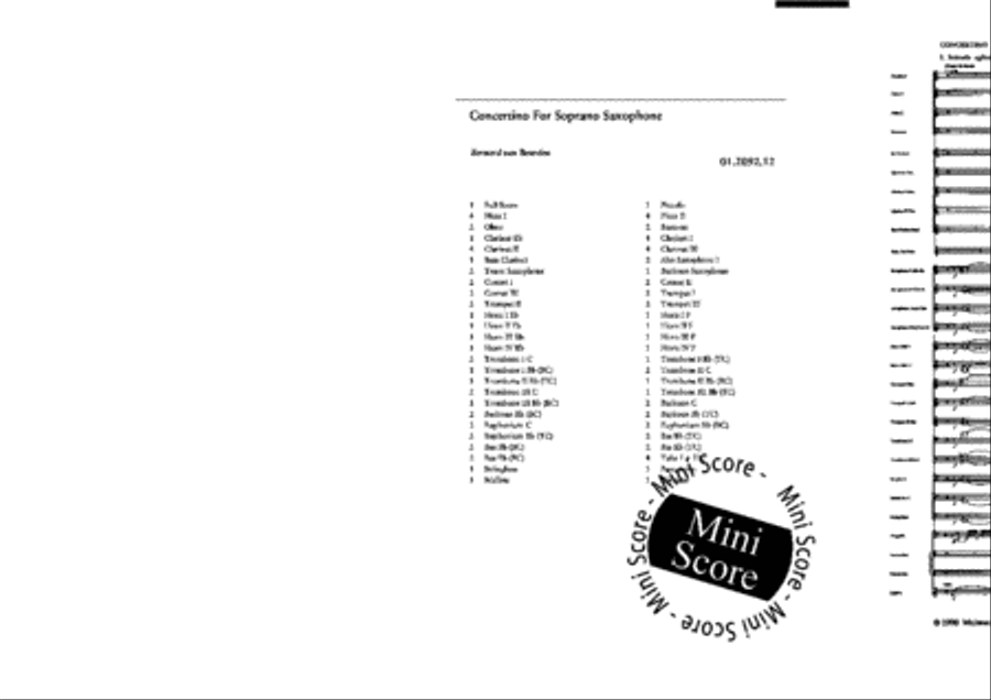 Concertino For Soprano Saxophone Concert Band scores gallery preview page 4