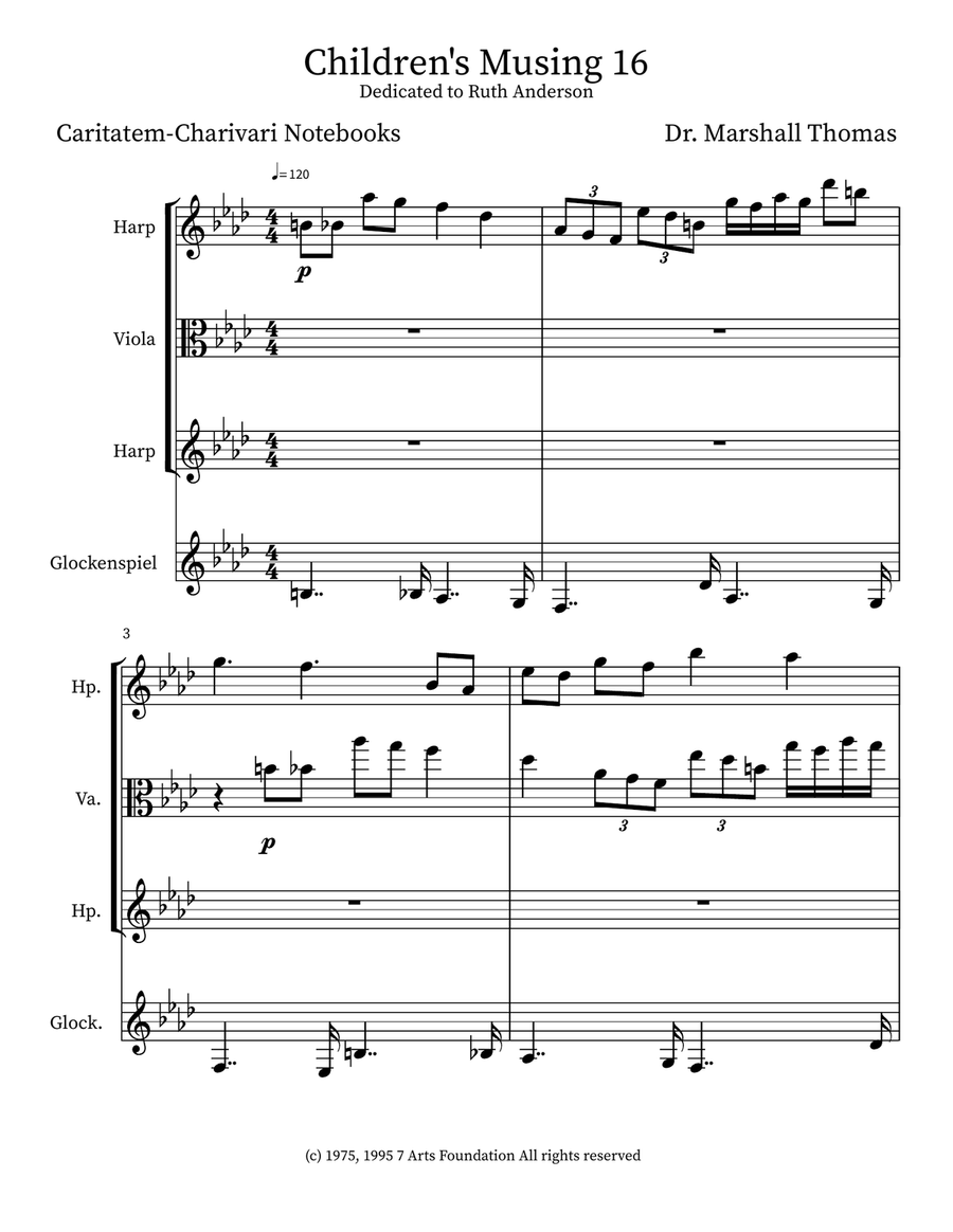 Children's Musing 16 Children's Musing 16 Small Ensemble scores gallery preview page 1