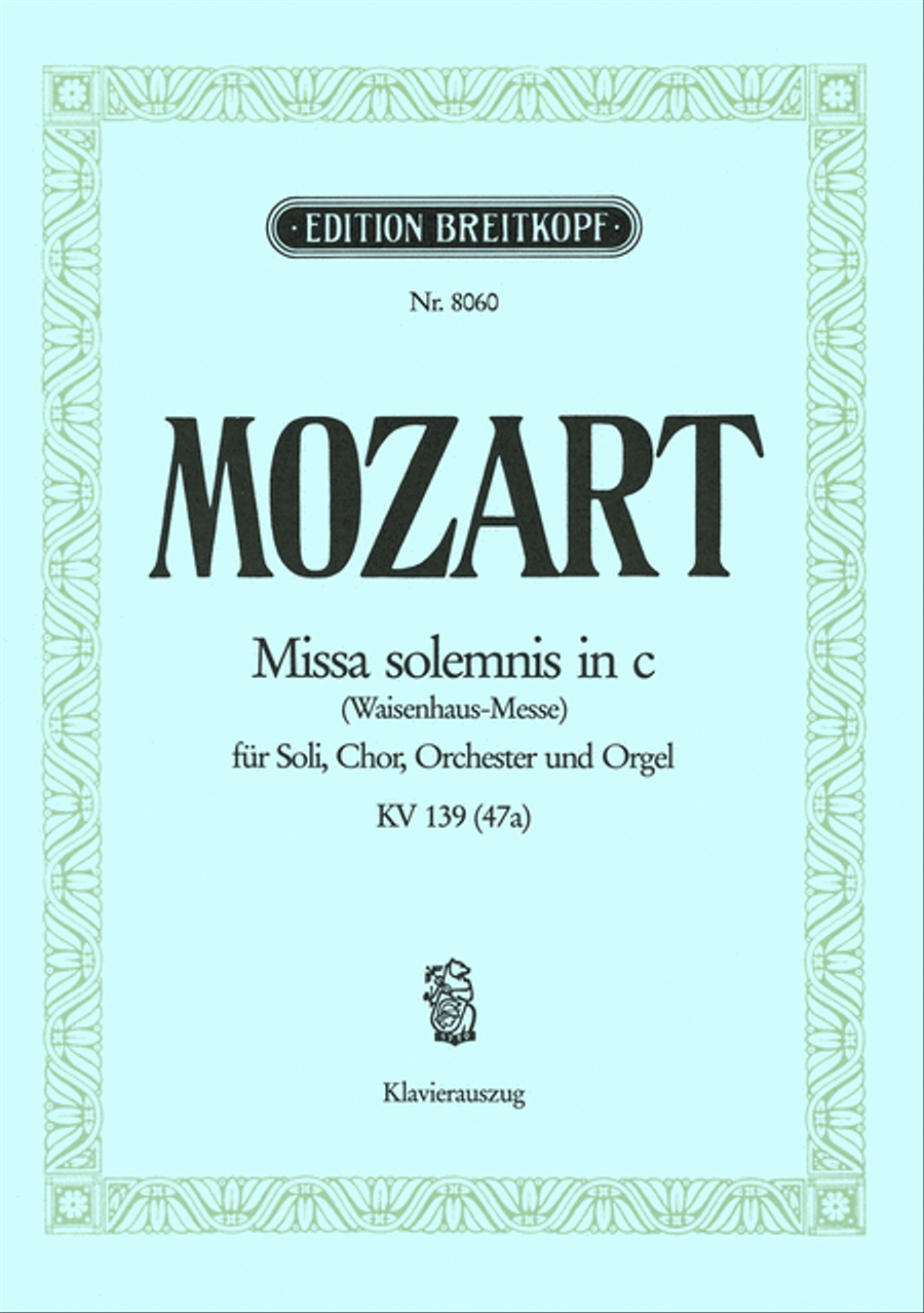 Missa solemnis in c K. 139 (47a) 4-Part scores gallery preview page 1