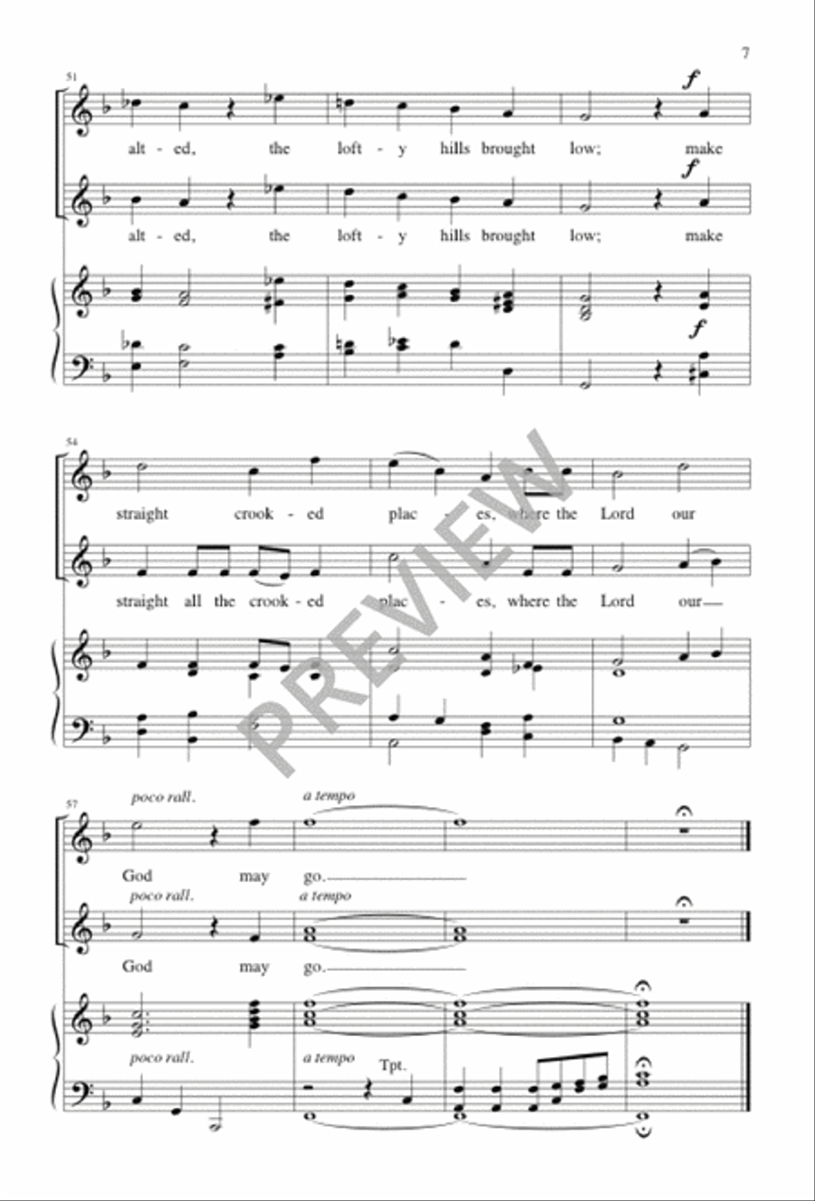 A Voice in the Wilderness 4-Part scores gallery preview page 7