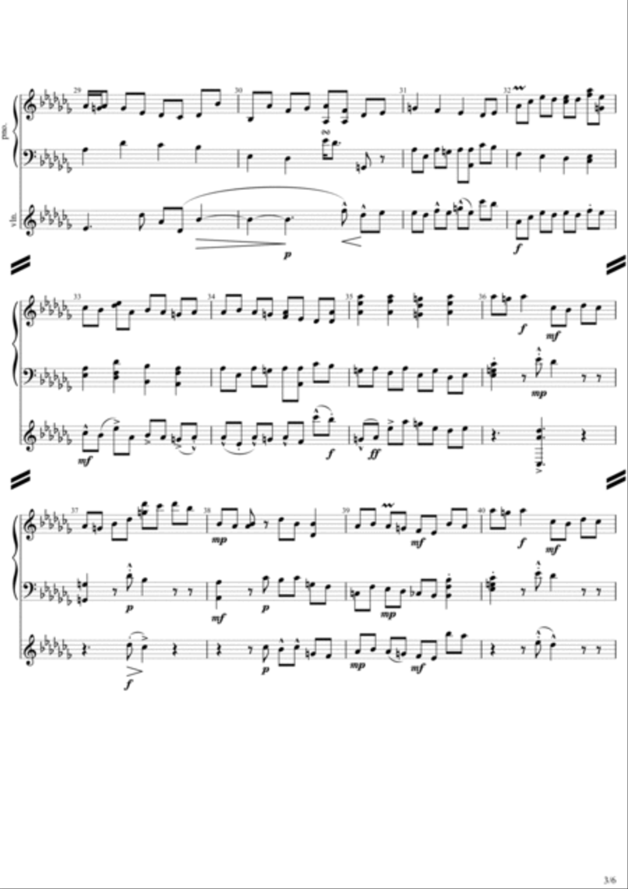 Violin Sonata Op. 1 A Flat Minor String Duet scores gallery preview page 3