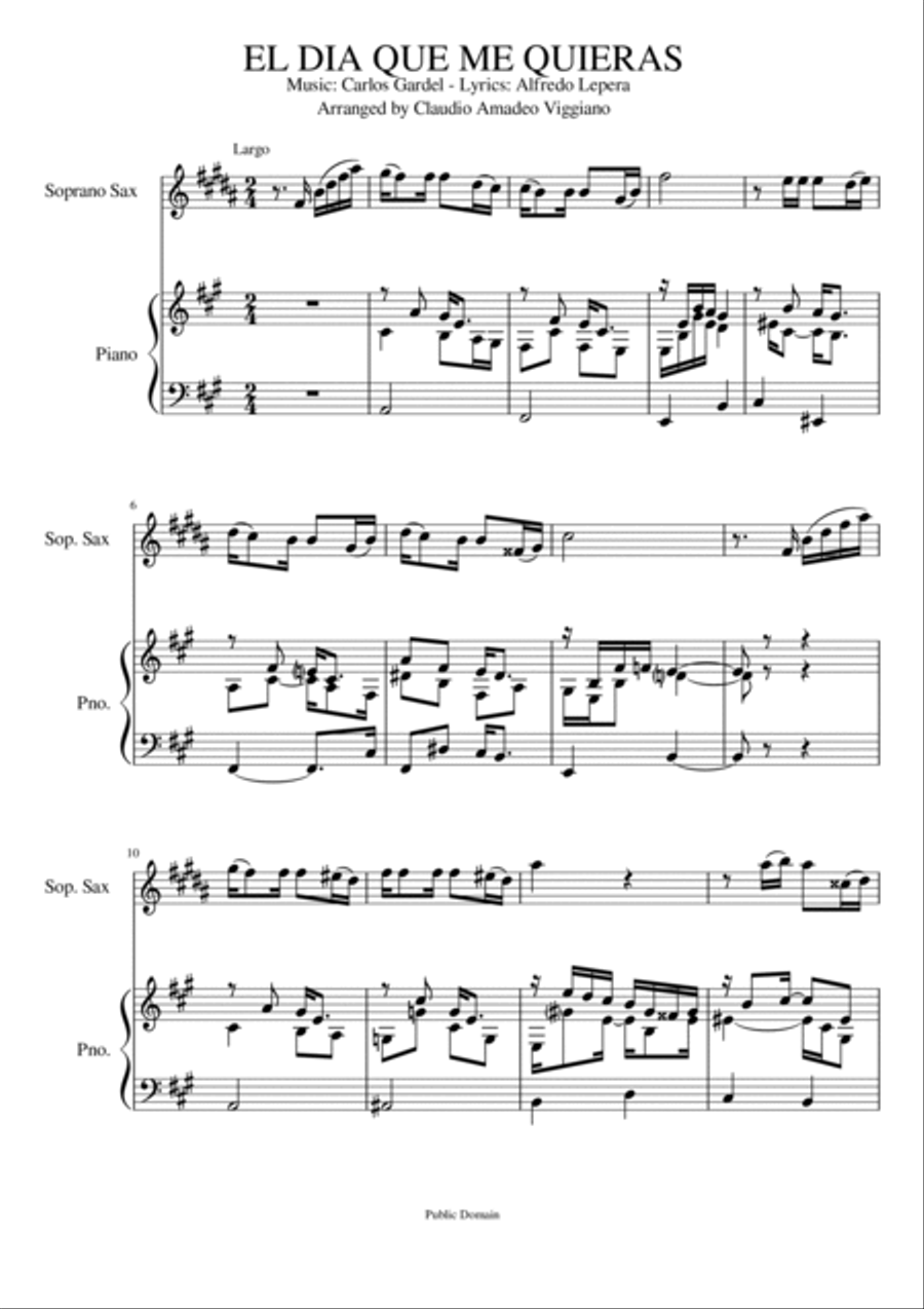 El día que me quieras Woodwind Duet scores gallery preview page 2