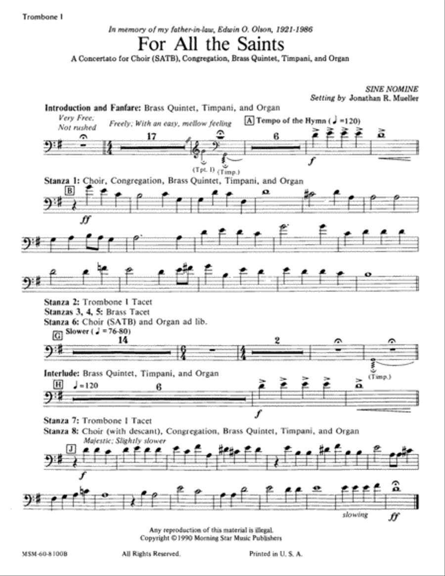 For All the Saints Choir scores gallery preview page 4