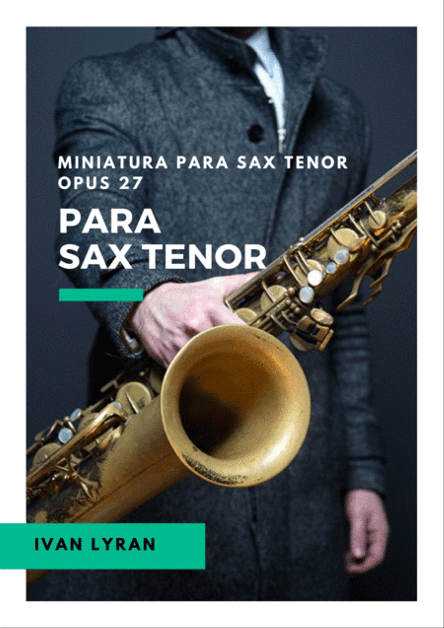 Miniatura para Sax Tenor Opus 27 Tenor Saxophone scores gallery preview page 1