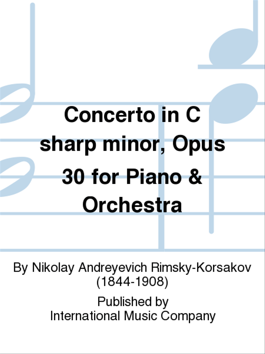 Concerto In C Sharp Minor, Opus 30 For Piano & Orchestra Piano scores gallery preview page 1