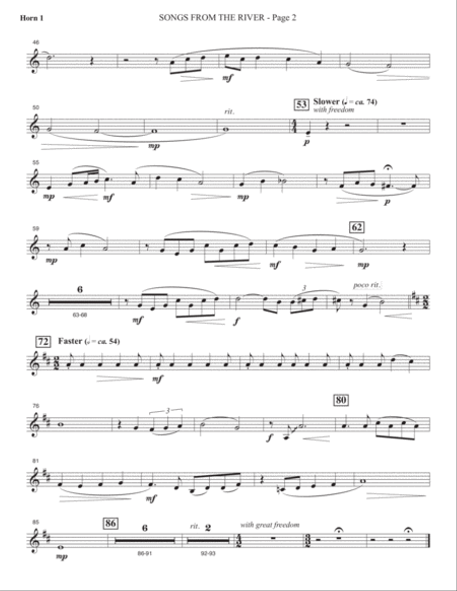 Sacred Places - F Horn 1 Choir scores gallery preview page 3