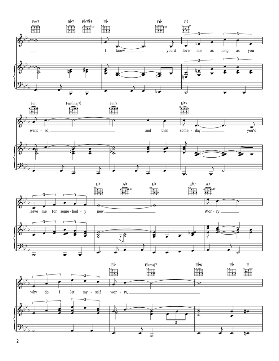 Crazy Piano, Vocal, Guitar scores gallery preview page 2