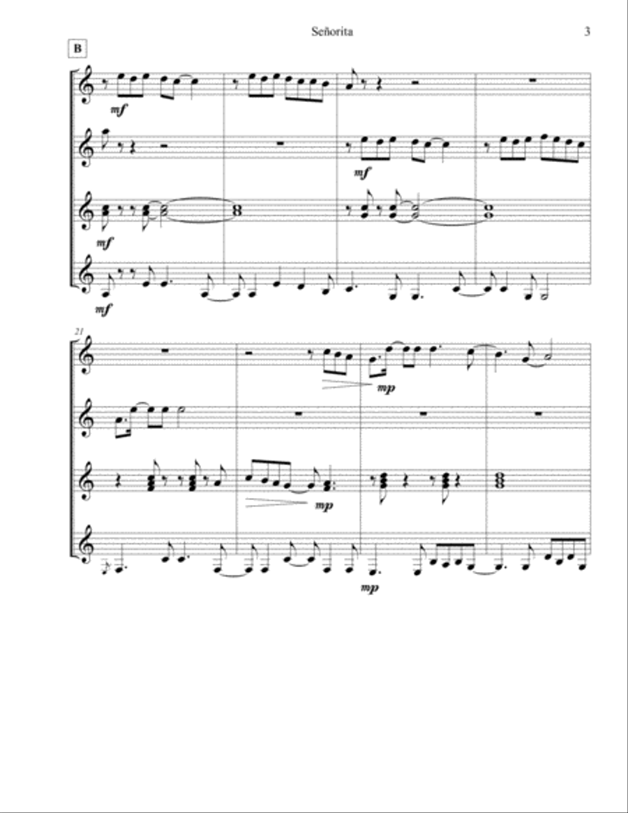 Senorita Electric Guitar scores gallery preview page 3
