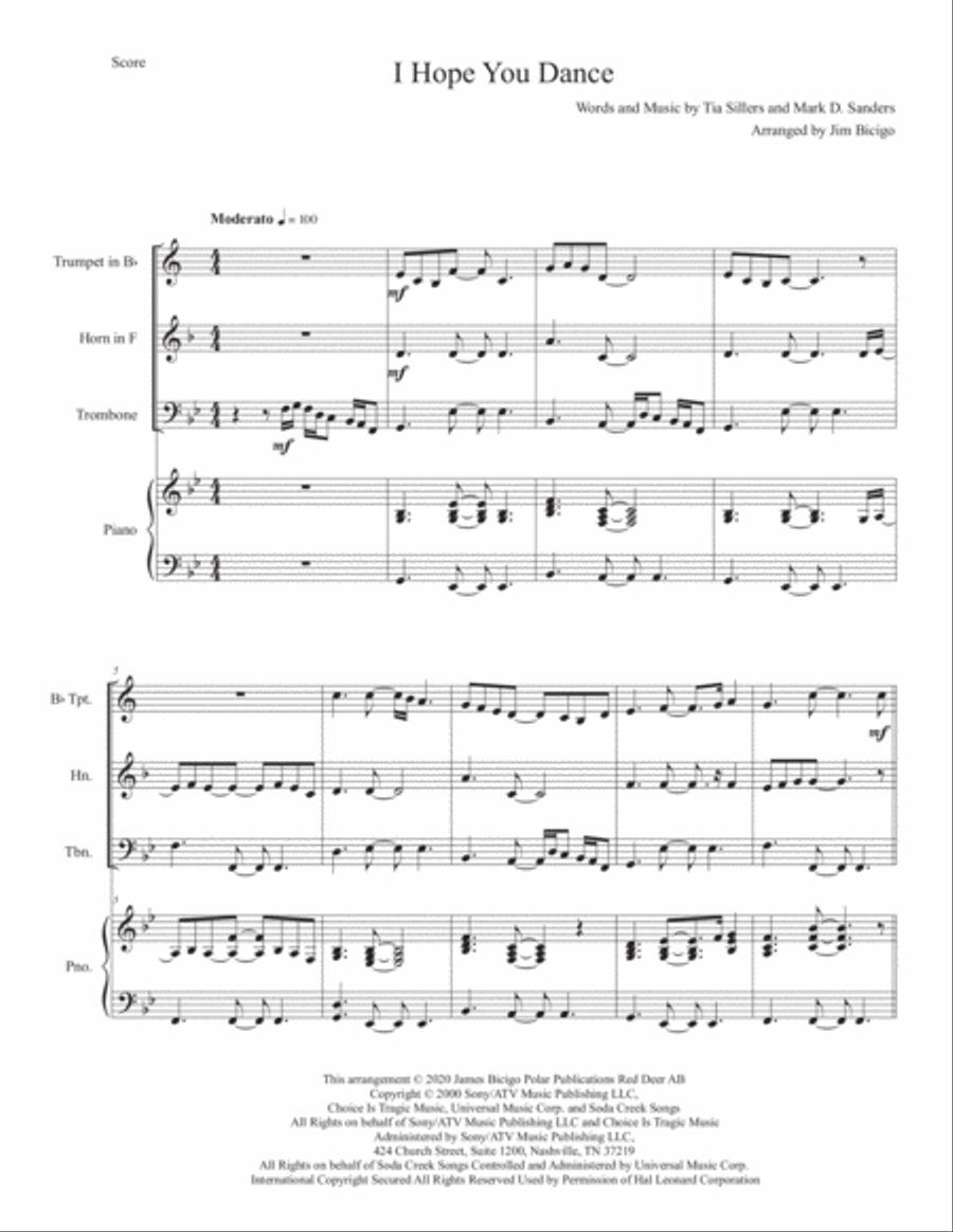 I Hope You Dance Assurance scores gallery preview page 1